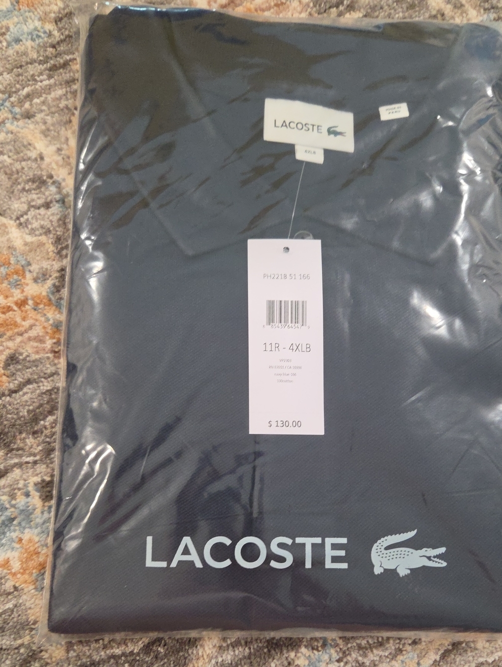 Lacoste Men’s Navy Pique Polo Shirt